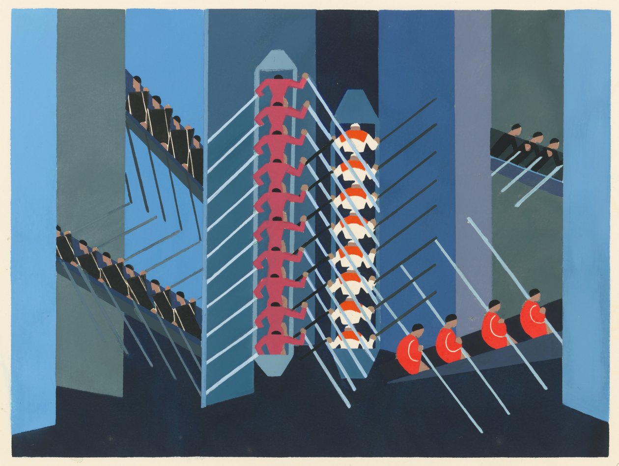Maisemasuunnittelu portfoliosta Décors de Théâtre, 1930. tekijältä Alexandra Alexandrowna Exter
