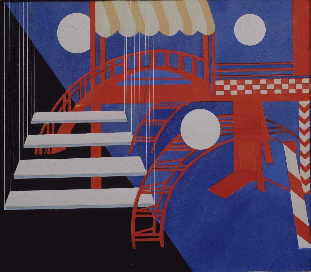 Lavasuunnittelu Revue Edition Décors de Théatrelle, 1927 tekijältä Alexandra Alexandrowna Exter