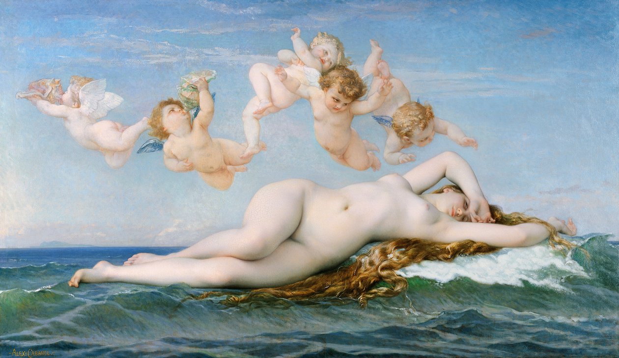 Venuksen syntymä tekijältä Alexandre Cabanel