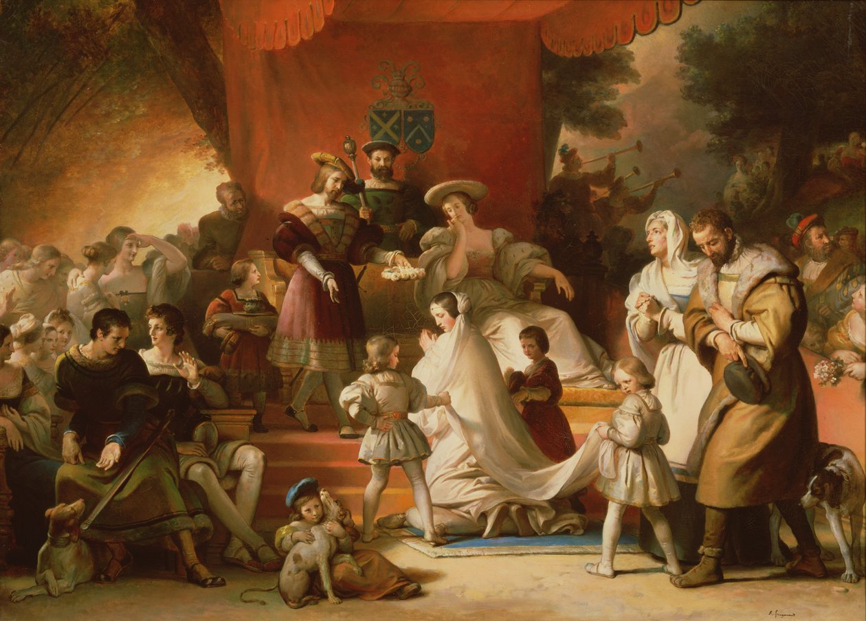 Nuoren tytön kruunaus tekijältä Alexandre Evariste Fragonard