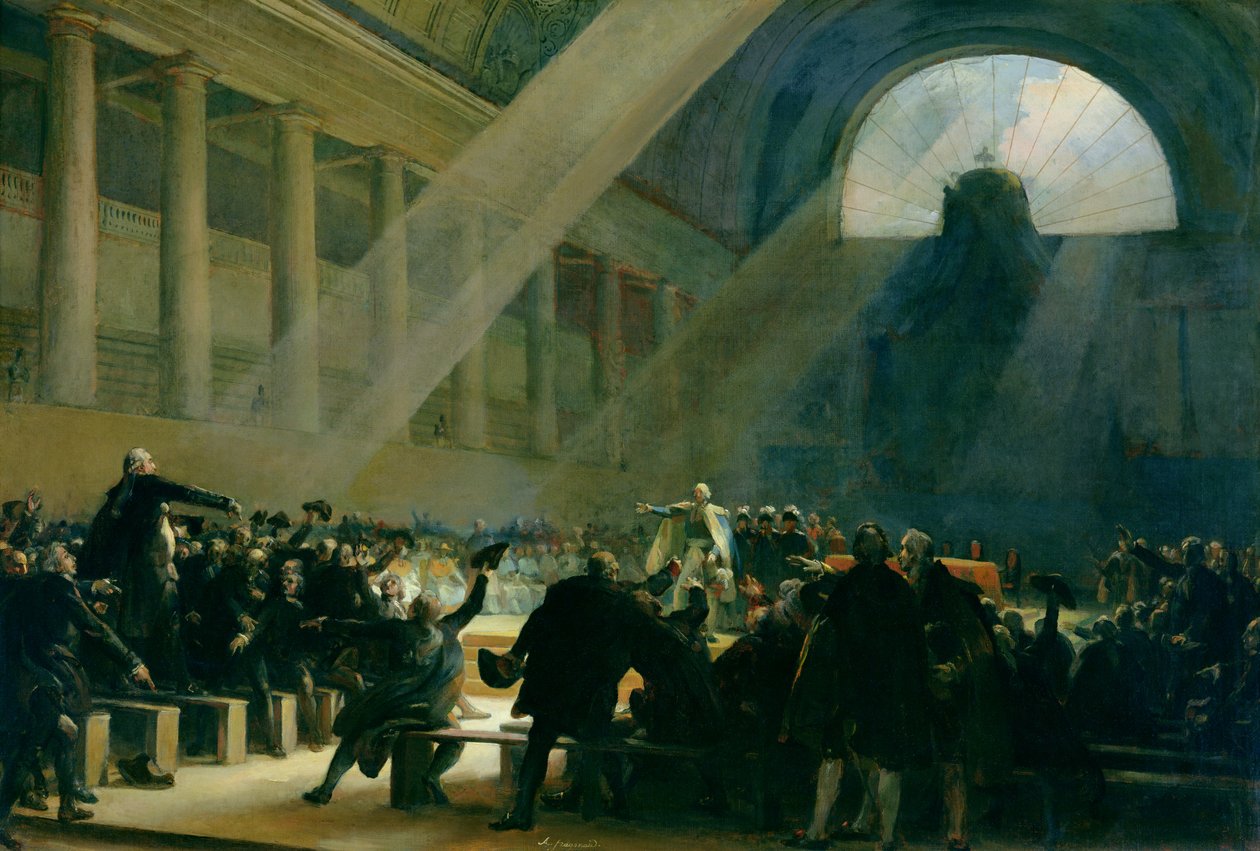 Mirabeau vastaa Dreux-Brezelle kansalliskokouksen kokouksessa 23. kesäkuuta 1789, 1830 tekijältä Alexandre Evariste Fragonard
