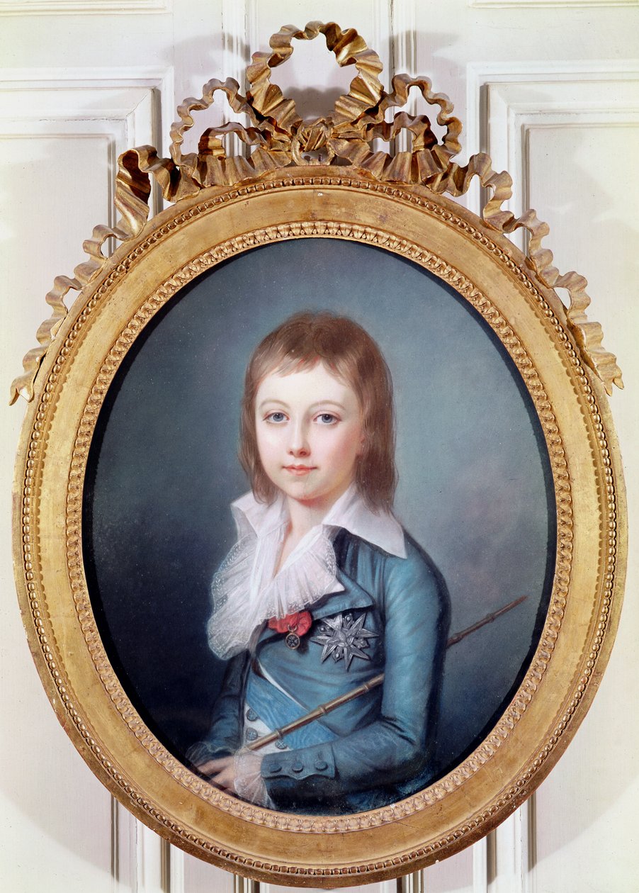 Medallion muotokuva Louis-Charlesista (1785-95) Ranskan kuningas Ludvig XVII tekijältä Alexandre Kucharski