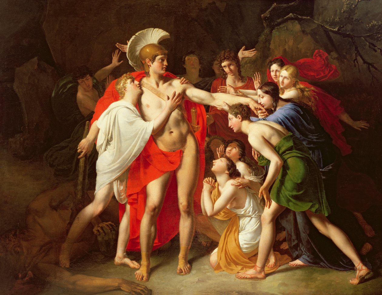 Thebesin kiitollisuus, n. 1855 tekijältä Alexandre Louis Patry