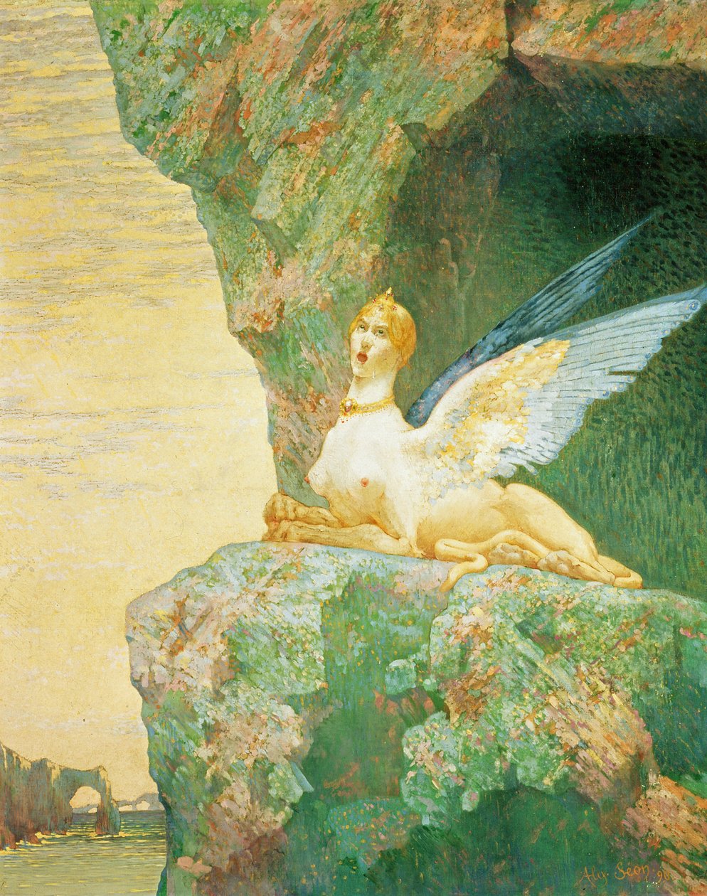 Sfinksin epätoivo, 1890 tekijältä Alexandre Seon