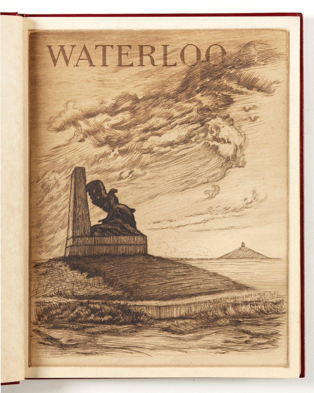 Ranskalaisten muistomerkki tiellä Genappeen, "Le champ de Bataille de Waterloo", 1915 tekijältä Alexandre Toupey