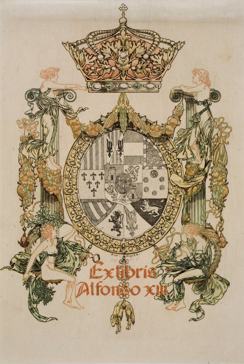 Kirjalautanen Alfons XIII tekijältä Alexandre de Riquer