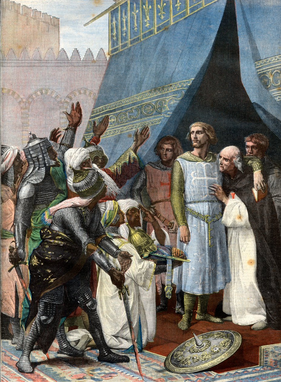 St. Louis Jerusalemissa - kaiverrus Cabanelin jälkeen - Louis IX 9 dit Saint Louis (Saint Louis tekijältä after Alexandre Cabanel