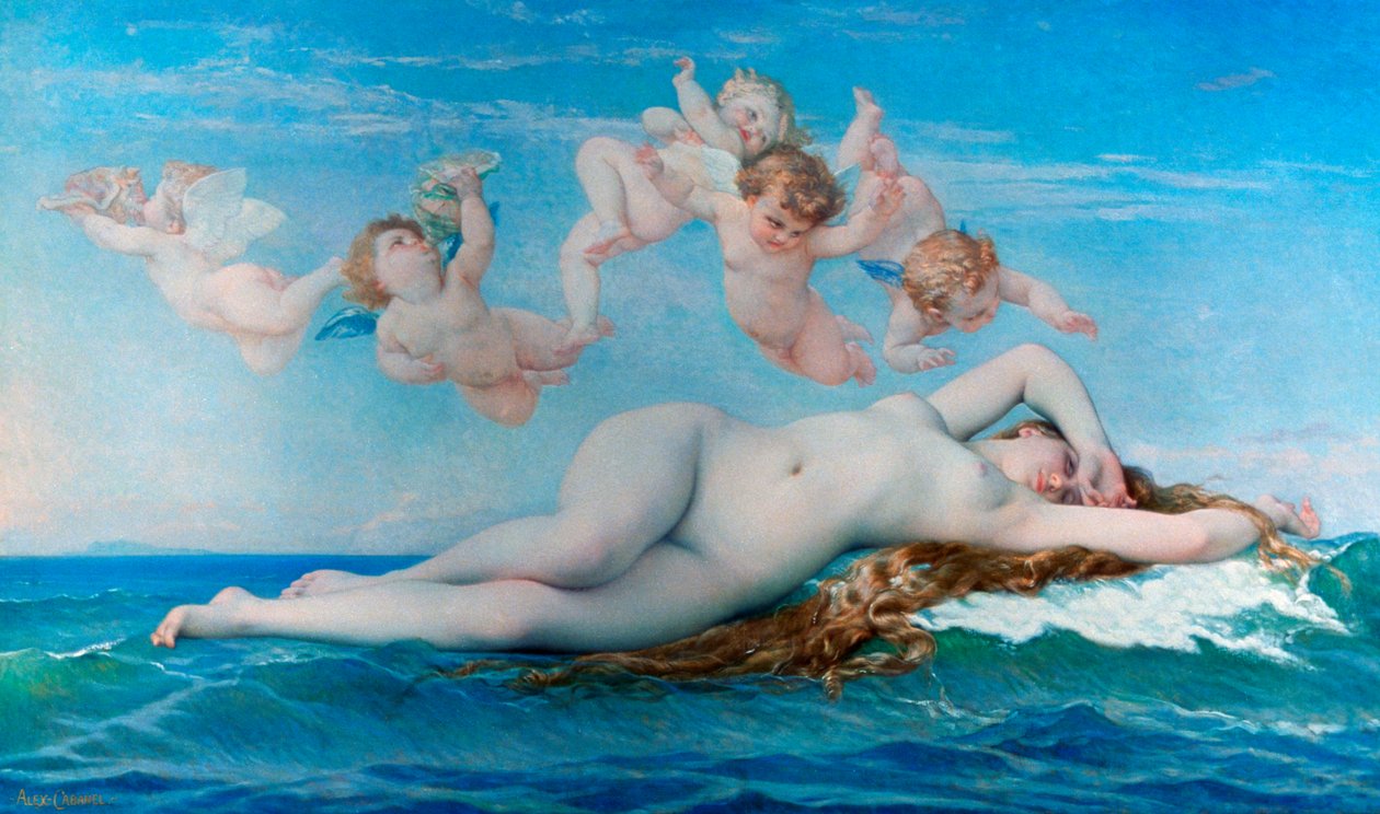 Venuksen syntymä, 1863 tekijältä Alexandre Cabanel