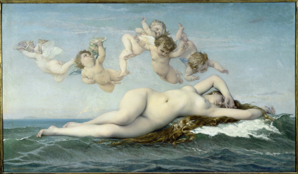 Venuksen syntymä - öljy kankaalle tekijältä Alexandre Cabanel