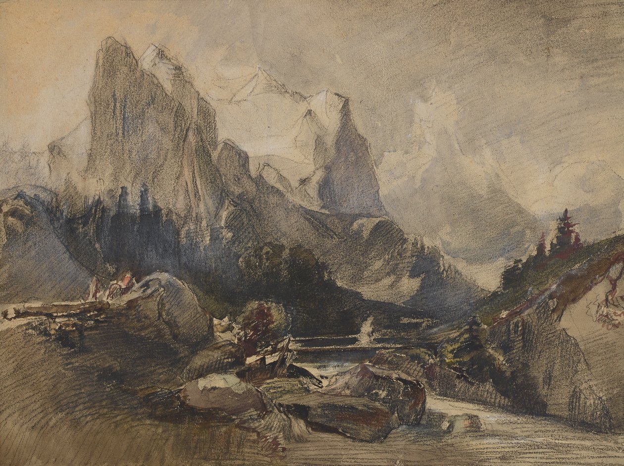 Wetterhorn Bernin Oberlandissa tekijältä Alexandre Calame