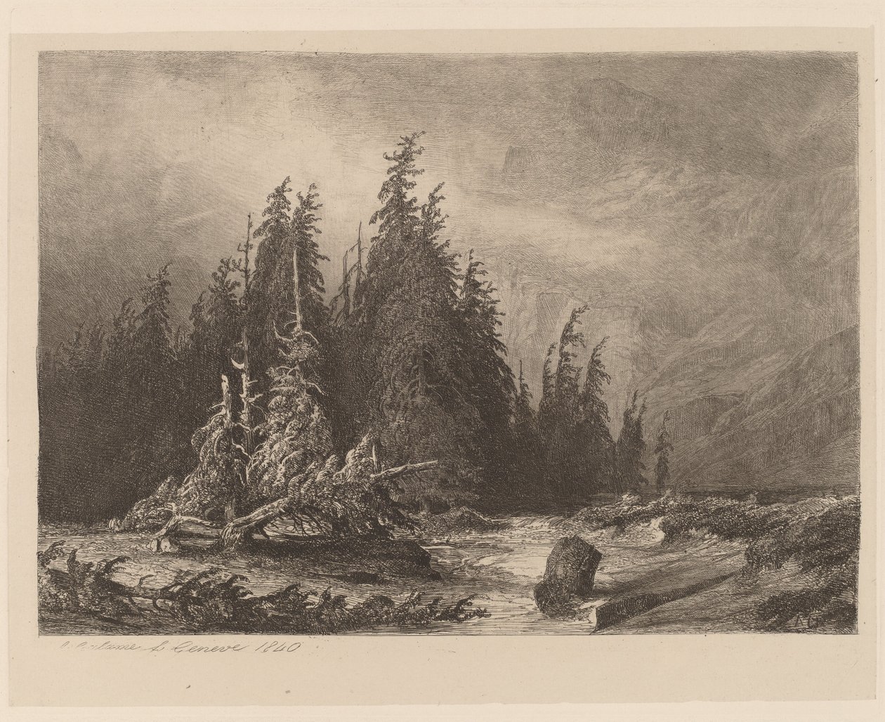 Vuoristomännyt tekijältä Alexandre Calame