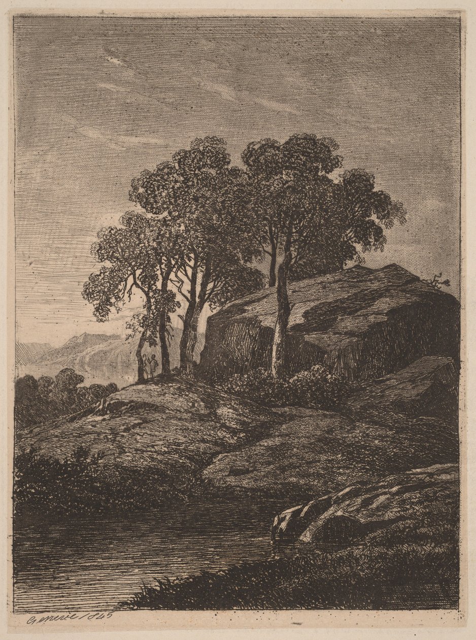 Puita kallion vierellä tekijältä Alexandre Calame