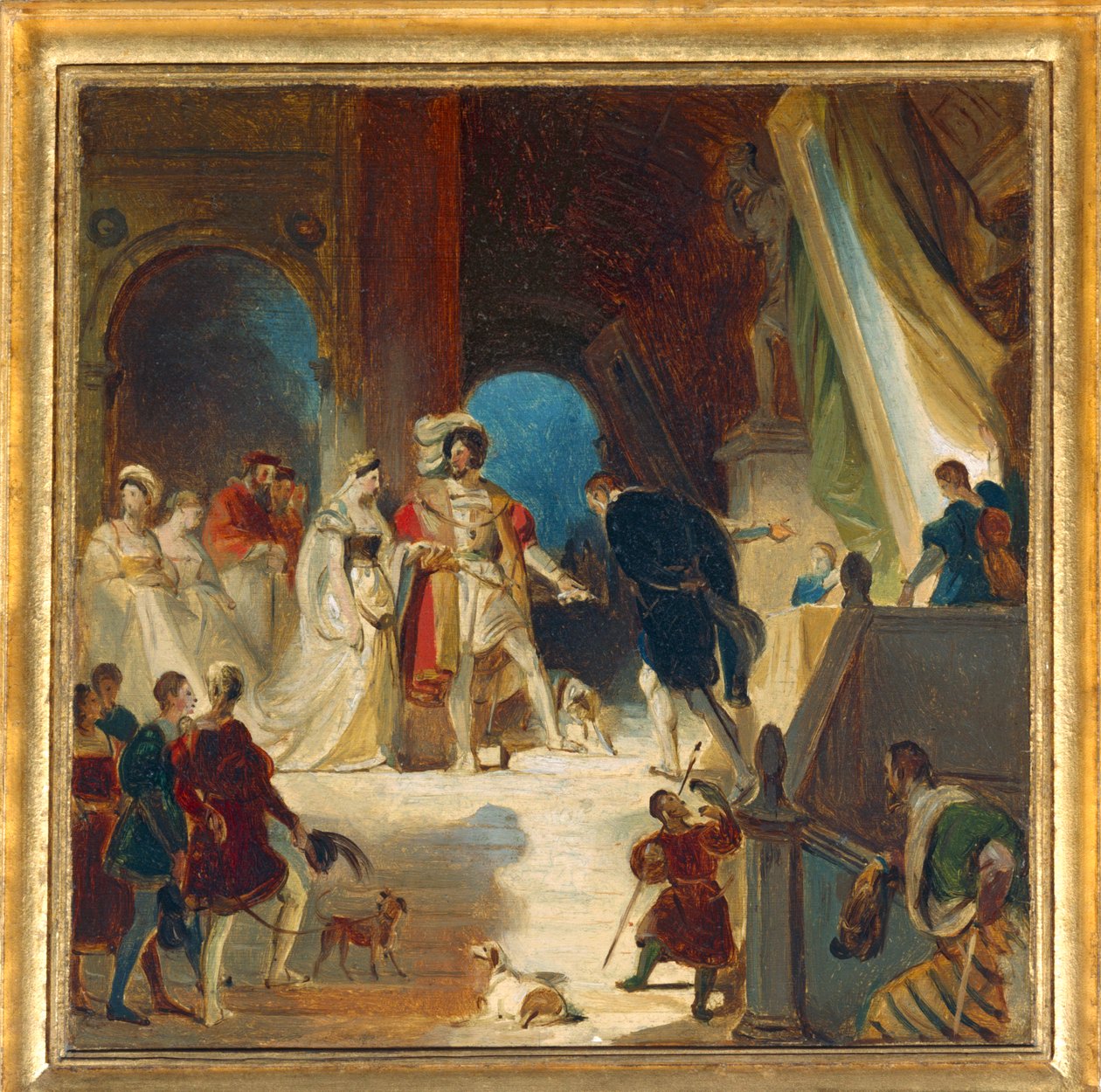 François I ja hänen hovinsa saivat Italiasta Primaticcion teoksia ... tekijältä Alexandre Evariste Fragonard