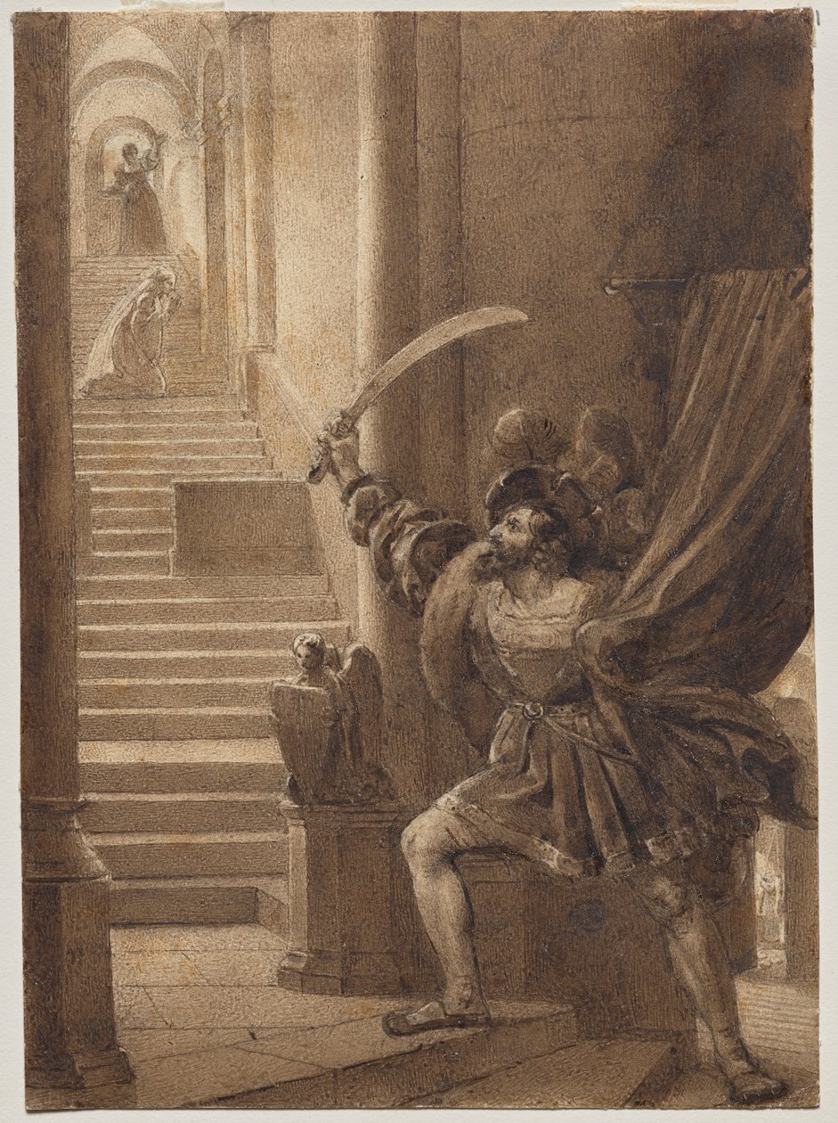 François I heiluttelee miekkaa tekijältä Alexandre Evariste Fragonard