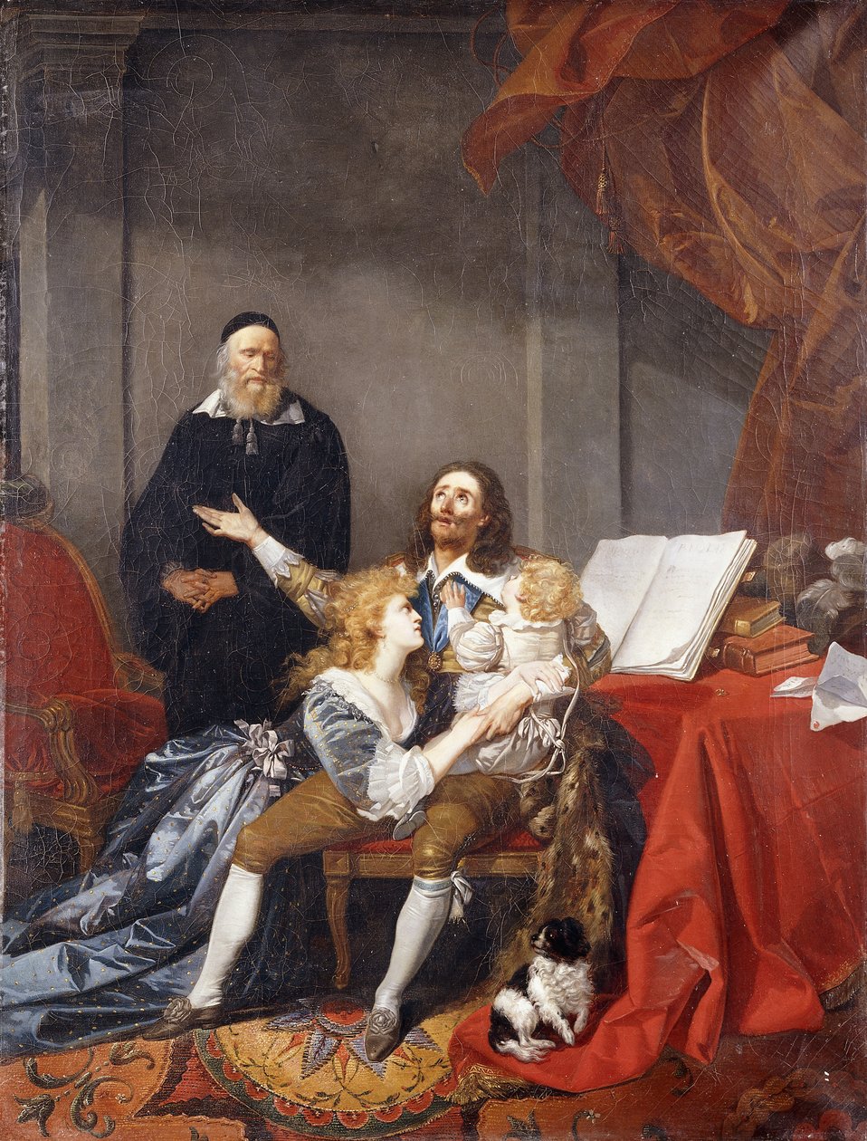 Kuningas Kaarle I jättää perheensä ennen teloitustaan, tekijältä Alexandre Evariste Fragonard