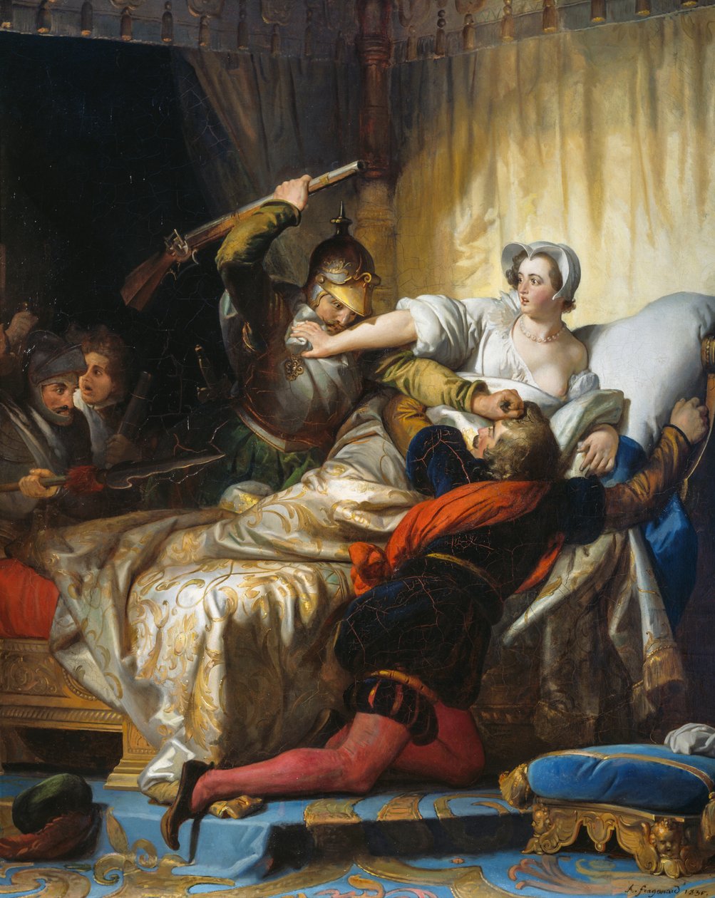 Verilöyly Pyhän Bartolomeuksen yönä (24. elokuuta tekijältä Alexandre Evariste Fragonard