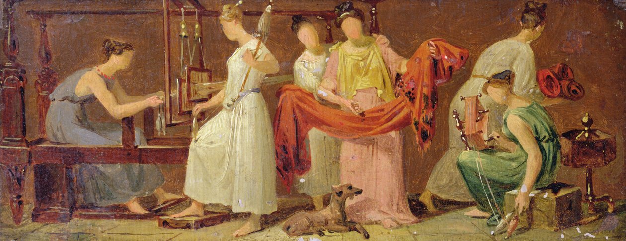Huonekalut ja erilaiset esineet 1100- ja 1300-luvuilta tekijältä Alexandre Evariste Fragonard