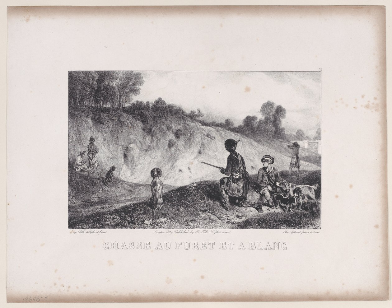 Fretin metsästys aihioilla sarjasta Hunting Scenes, 1829. tekijältä Alexandre Gabriel Decamps