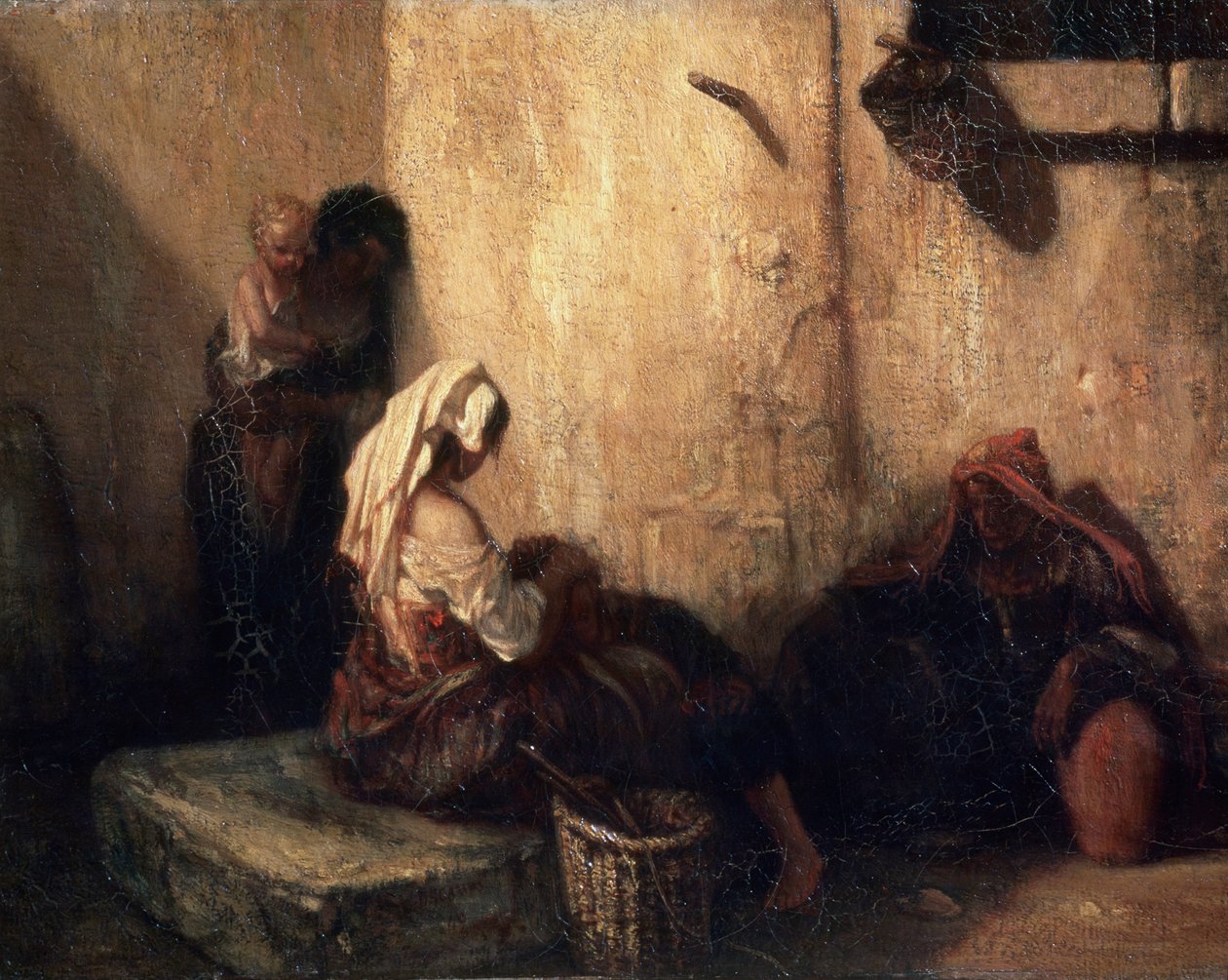 Italialainen katukuva, 1849. tekijältä Alexandre Gabriel Decamps