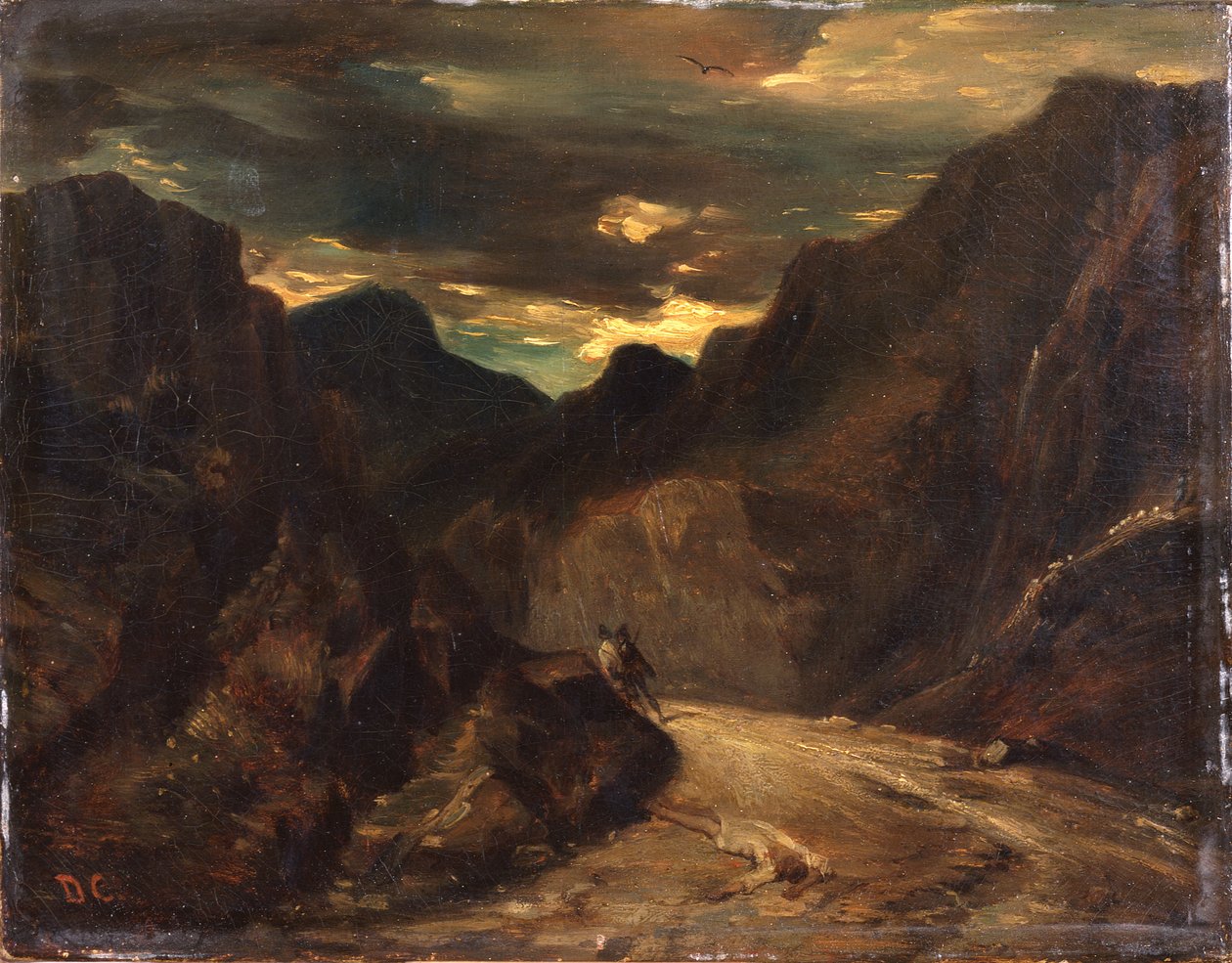 Toiselta puolelta ohi kulkeva, vuoden 1839 jälkeen (öljy kankaalle) tekijältä Alexandre Gabriel Decamps