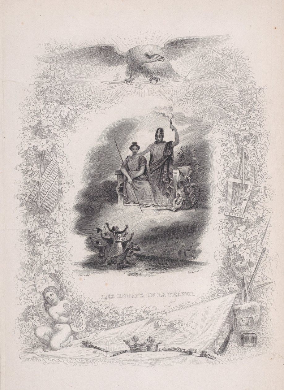 Ranskan lapset, The Songs of Béranger, 1829 tekijältä Alexandre Gustave Adolphe Levasseur