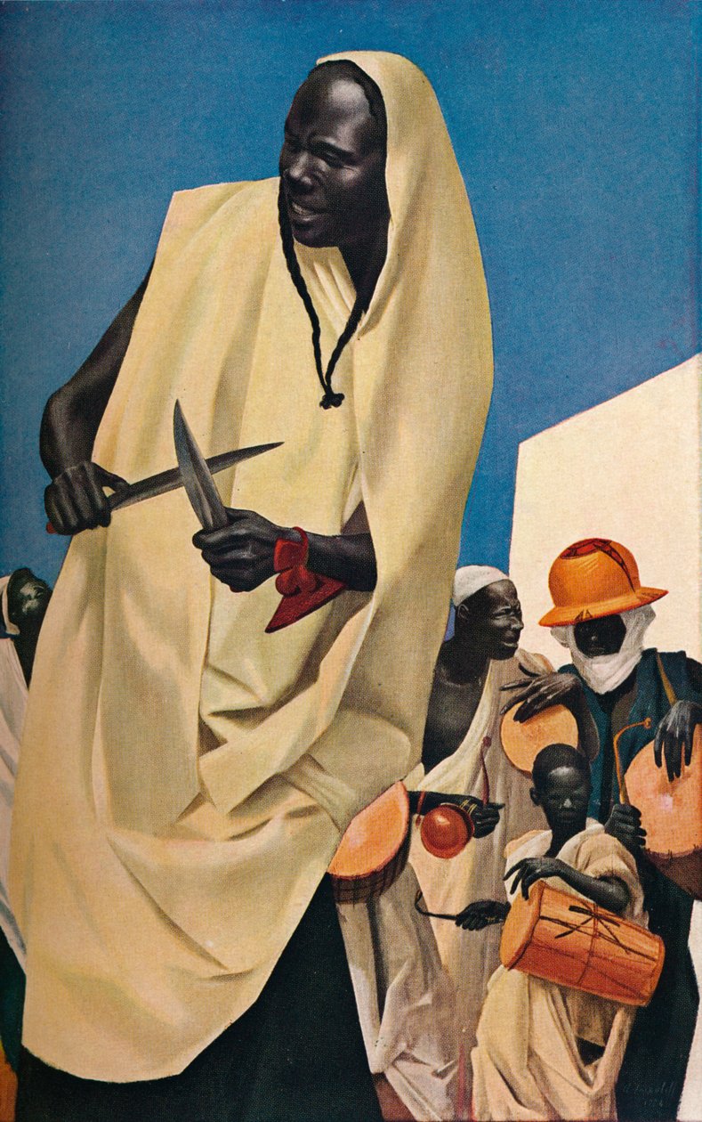 Kuli-Kuta Dance, Niamey, 1926 tekijältä Alexandre Jacovleff