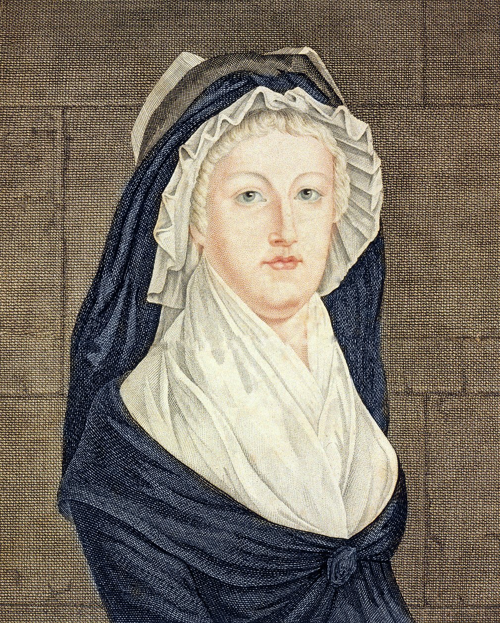 Marie Antoinette (1755-93) Conciergessa, Alexandre Kucharskin (1741-1819) maalauksen jälkeen - Kuningatar Marie Antoinette (1755-1793) muotokuva Concierge-kaiverruksessa Alexandre Kucharskin (1741-1819) maalauksen jälkeen tekijältä Alexandre Kucharski