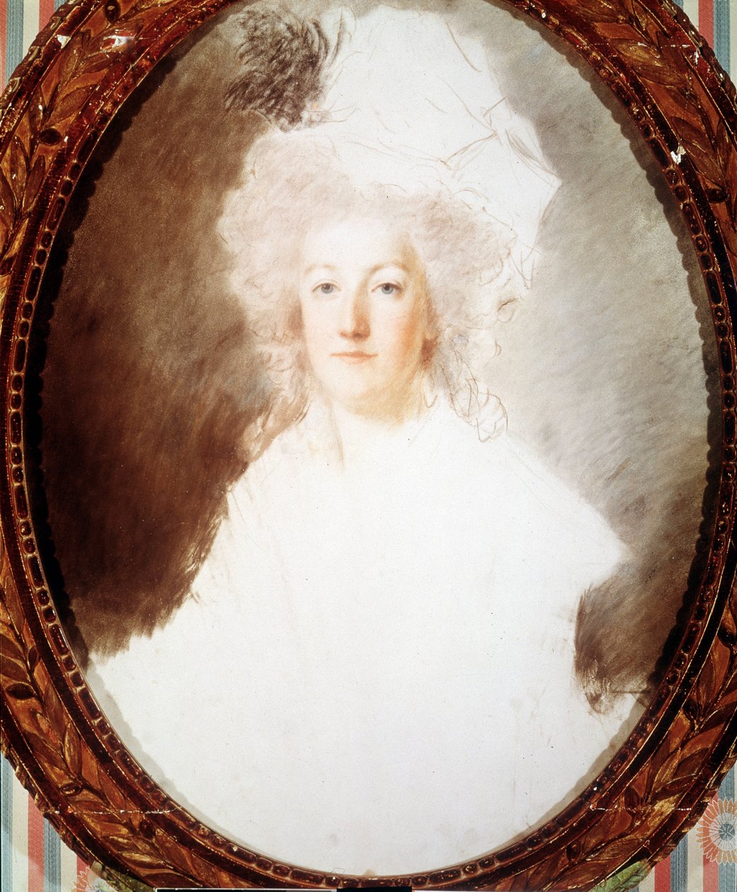 Muotokuva Marie Antoinettesta (1755-1793), Itävallan arkkiherttuattaresta ja Ranskan kuningattaresta - Kucharskyn keskeneräinen piirros, Versailles