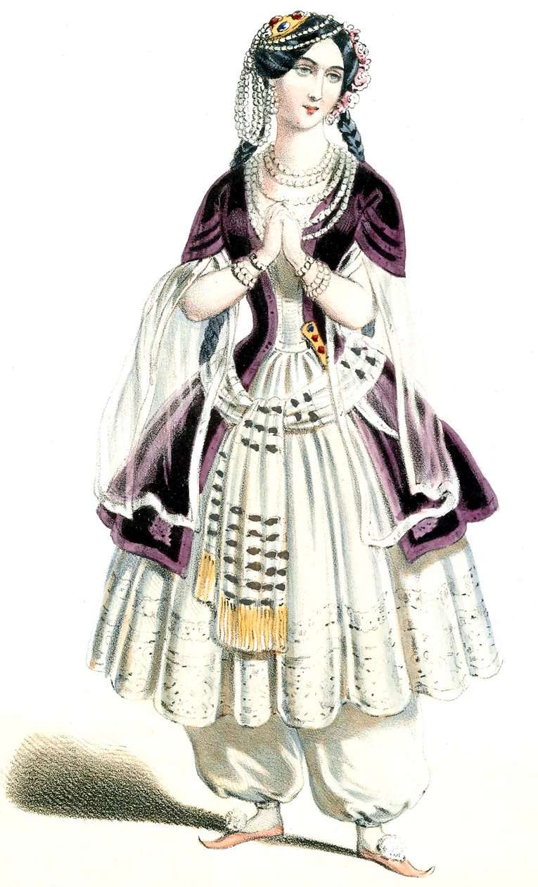 Auber - Haydée - M.lle Lavoye elokuvassa Haydée, 3. näytös - Alexandre Lacauchien litografia, 1847. tekijältä Alexandre Lacauchie