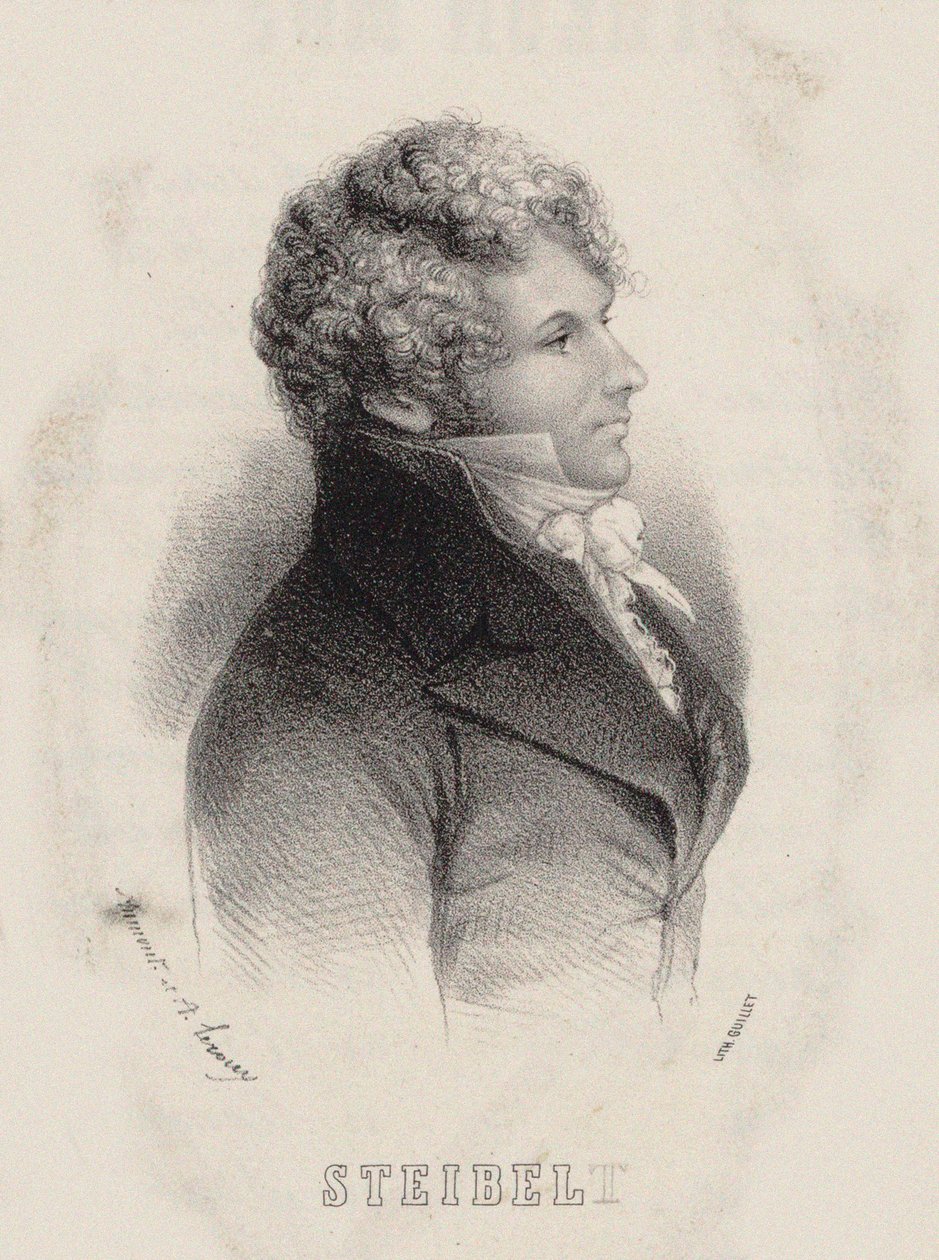 Pianisti ja säveltäjä Daniel Steibeltin muotokuva 1765-1823, 1850. tekijältä Alexandre Leroux