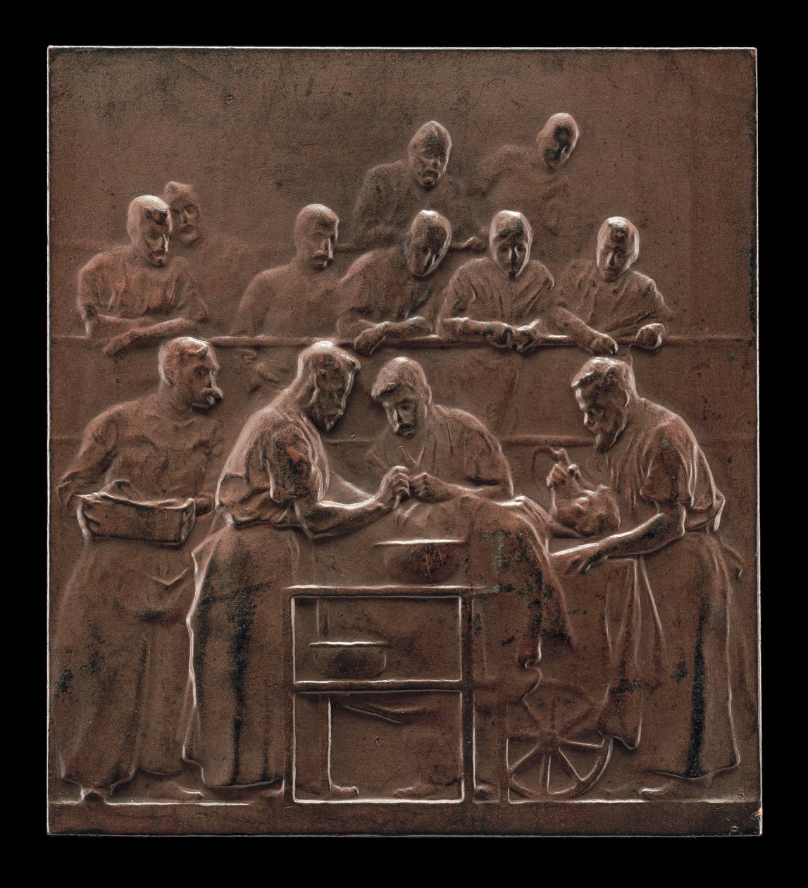Monod, joka esittelee toimenpidettä leikkaussalissa [käänteinen], c. 1906. tekijältä Alexandre Louis Marie Charpentier