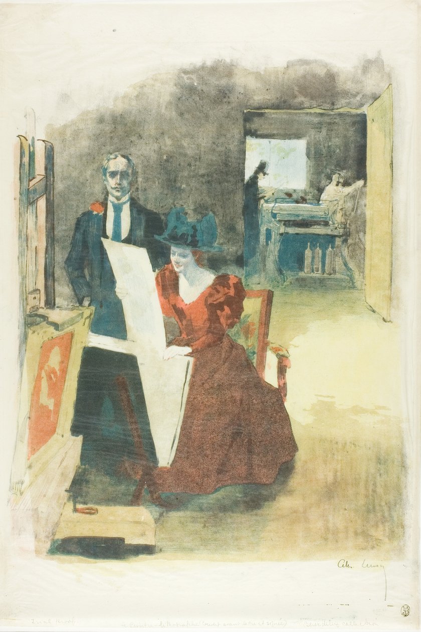 Kansi portfoliolle, The Painters-Lithographers (Les Peintres Lithographes) tekijältä Alexandre Lunois