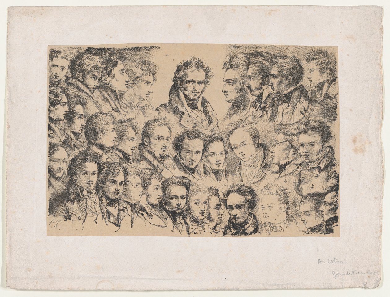 Girodet ja hänen oppilaansa, n. 1817. tekijältä Alexandre Marie Colin