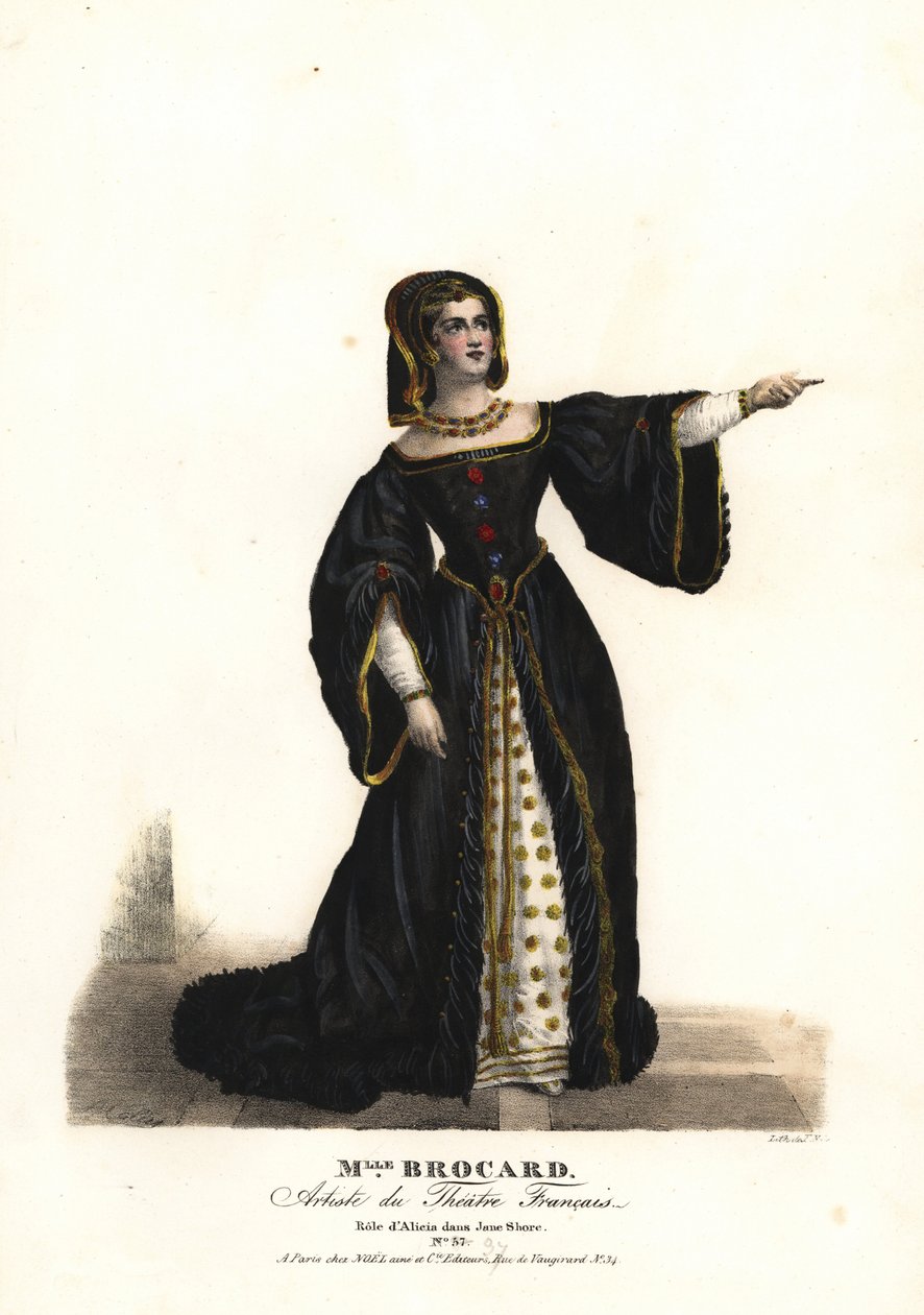 Miss Suzanne Brocard Aliciana Jane Shoressa (Richard III ja Jeanne Shore), Nepumucene Lemercier, Theatre Français tekijältä Alexandre Marie Colin