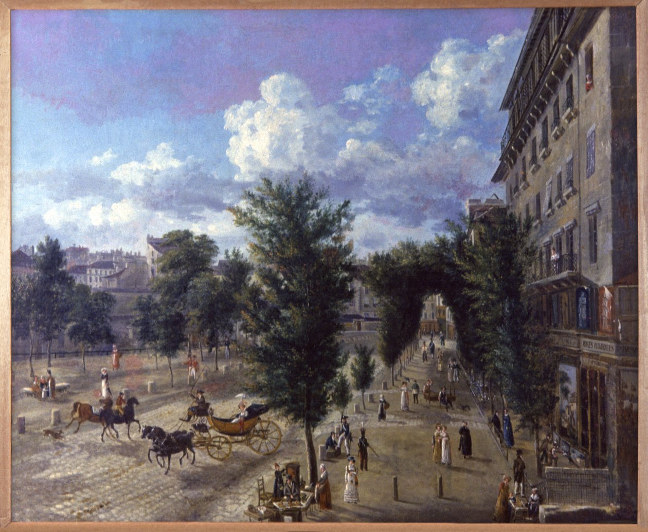 Grands boulevards, Pariisi, noin 1800 (maalaus). tekijältä Alexandre Pau de Saint Martin