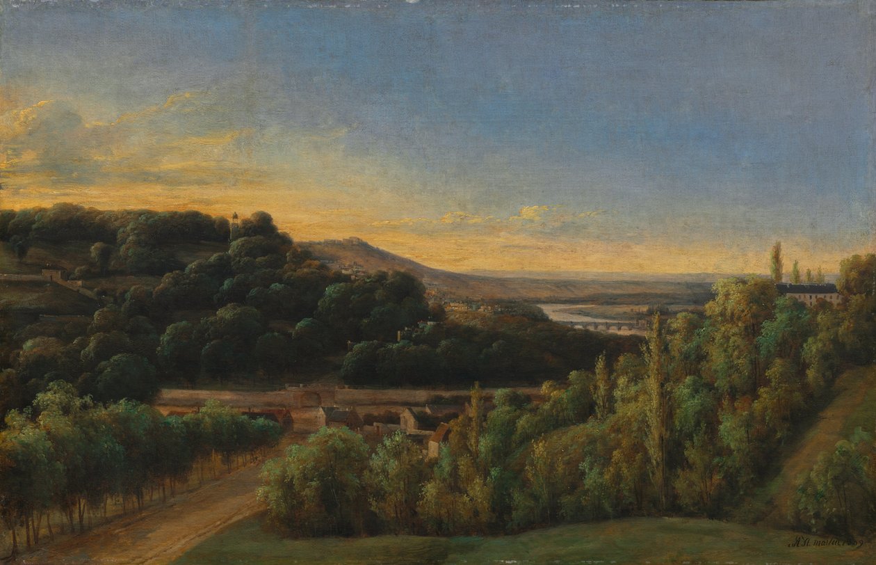 Näkymä Saint-Cloudiin, Seinen lähellä tekijältä Alexandre Pau de Saint Martin