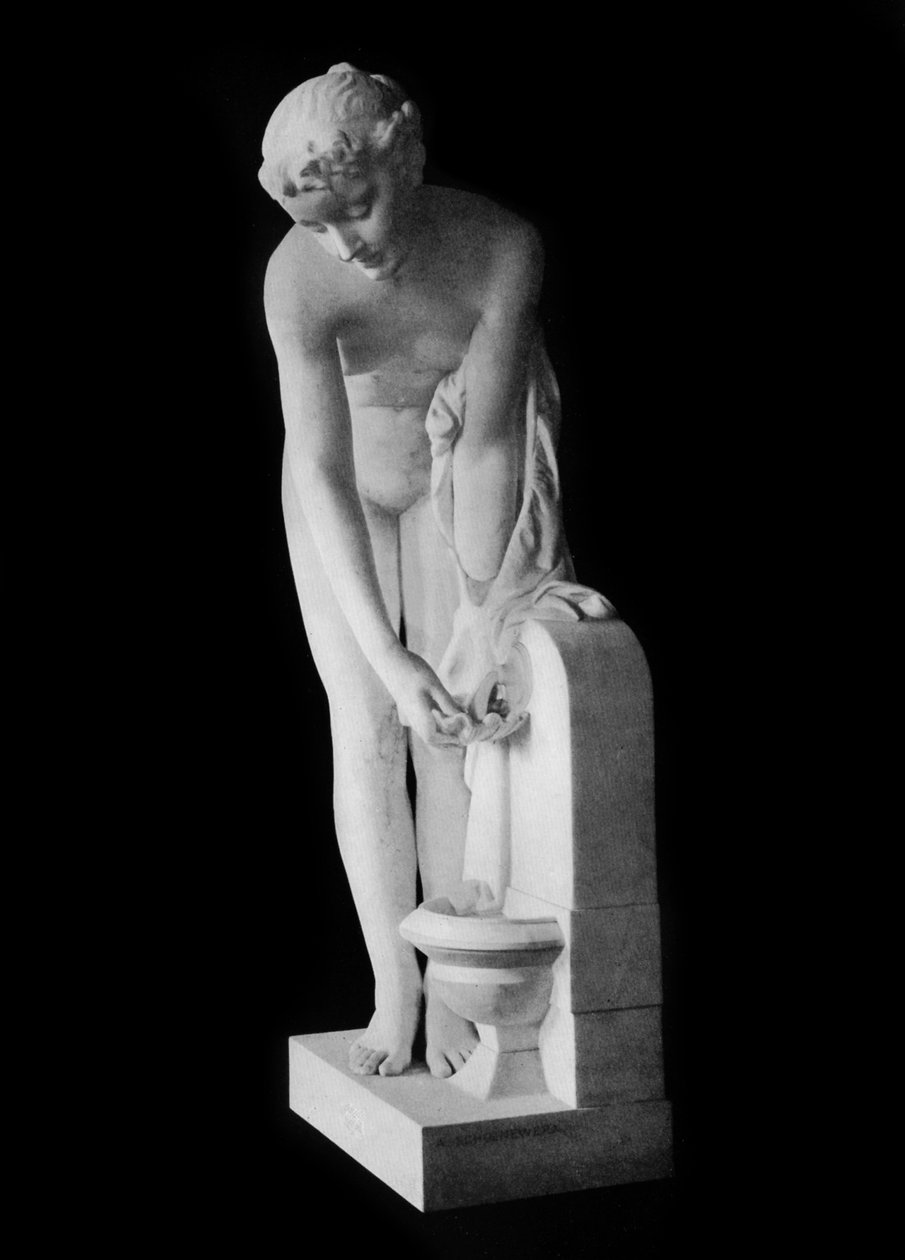 Tyttö suihkulähteellä, 1800-luku, 1912. tekijältä Alexandre Schoenewerk
