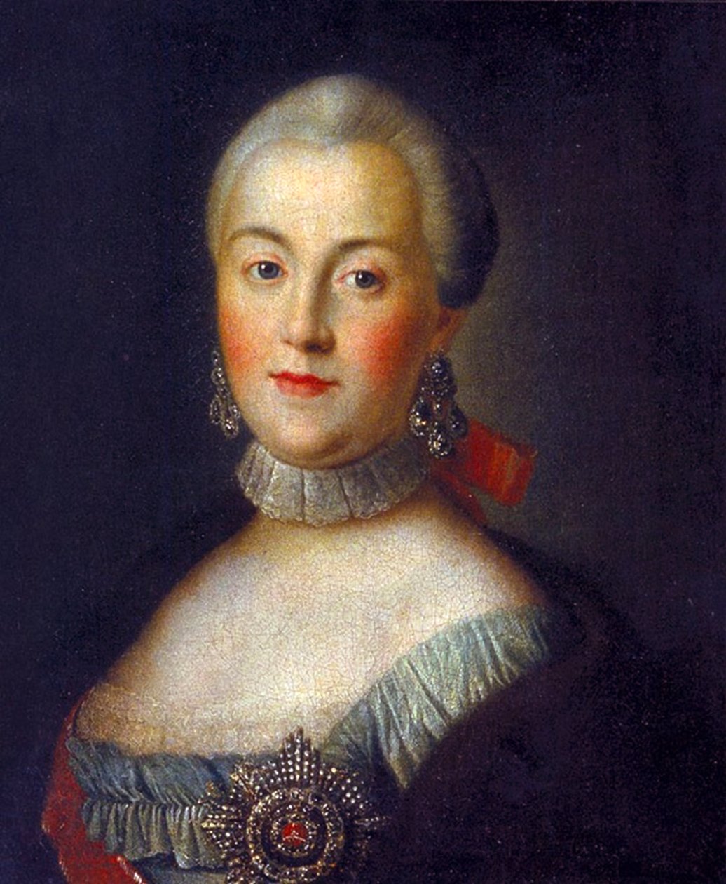Suurherttuatar Katariina Aleksejevnan muotokuva, tuleva keisarinna Katariina II Suure, n. 1760 tekijältä Alexei Petrovich Antropov