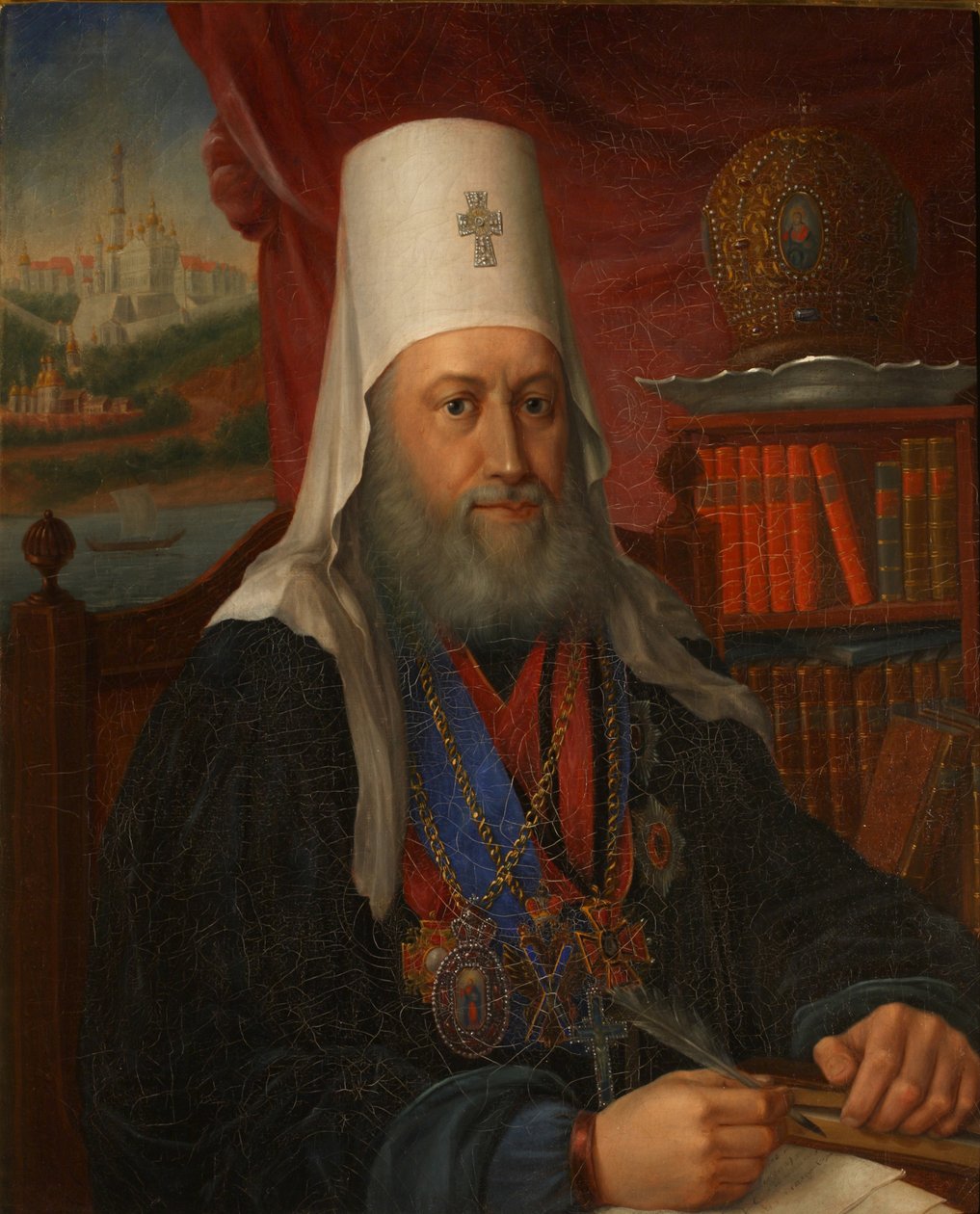 Muotokuva Jevgeni Bolkhovitinovista 1767-1837, Kiovan ja Galician metropoliitista, 1837 tekijältä Alexei Afanasyevich Kalashnikov