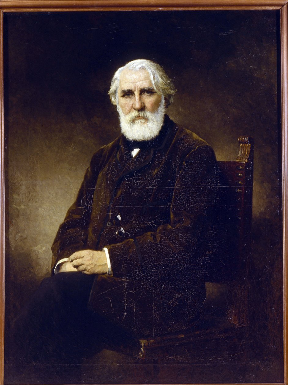 Ivan Tourgueniev - Muotokuva kirjailijasta Ivan S. Turgenev (1818-1883) - Kuva Aleksei Aleksejevitš Harlamov (1840-1922) - 1875 - Öljy kankaalle - 144x108 - Venäjän valtionmuseo, Pietari tekijältä Alexei Alexevich Harlamoff
