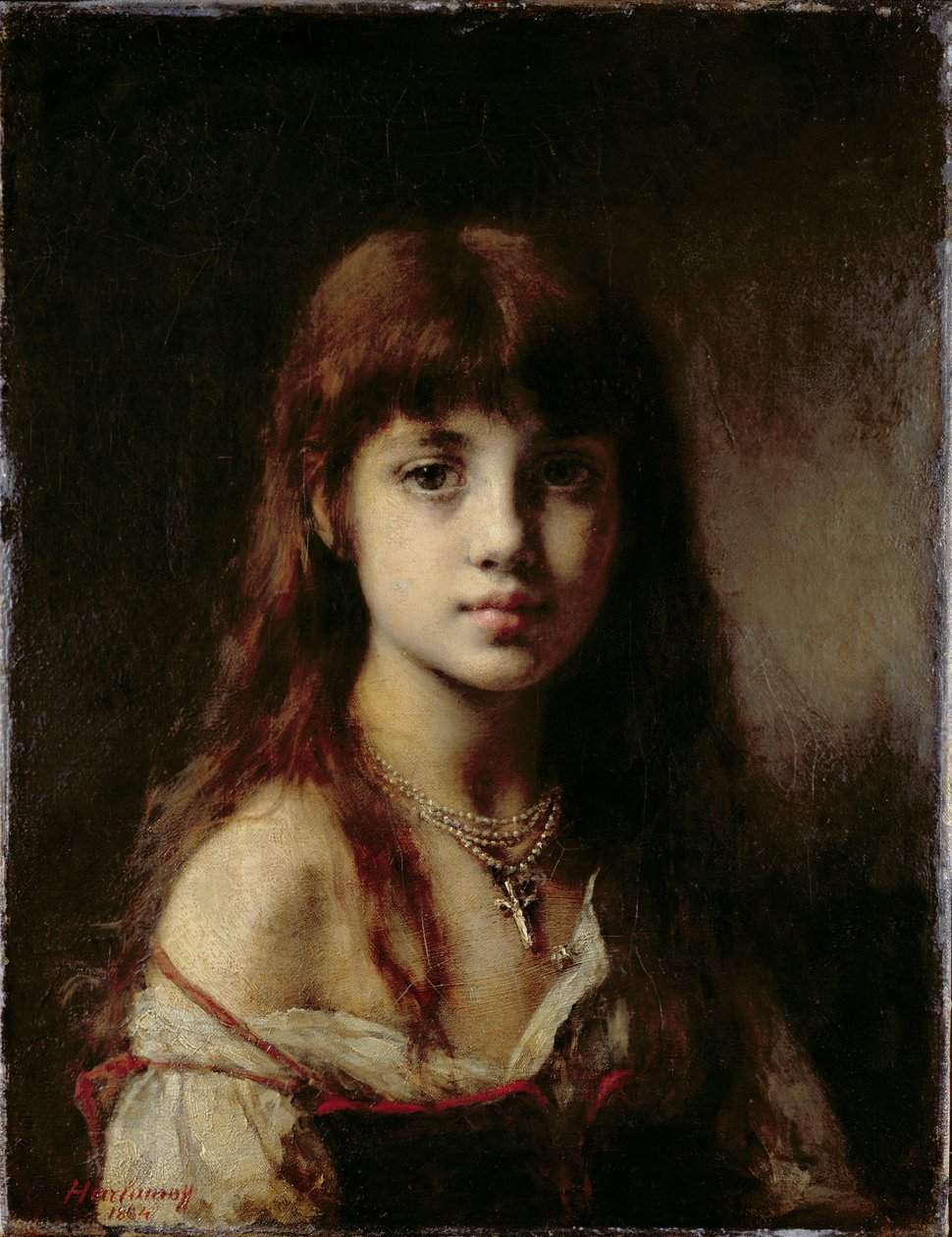 Taiteilijan tytär, 1884 (katso myös 65310) tekijältä Alexei Alexevich Harlamoff
