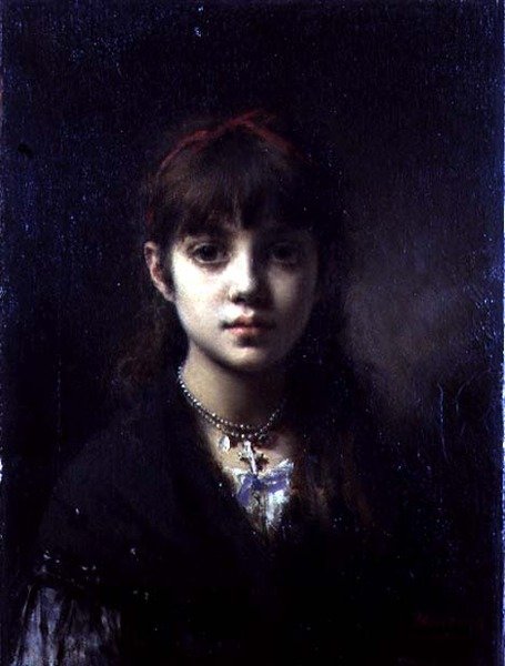 The Artists Daughter, 1884 (katso myös 65312) tekijältä Alexei Alexevich Harlamoff
