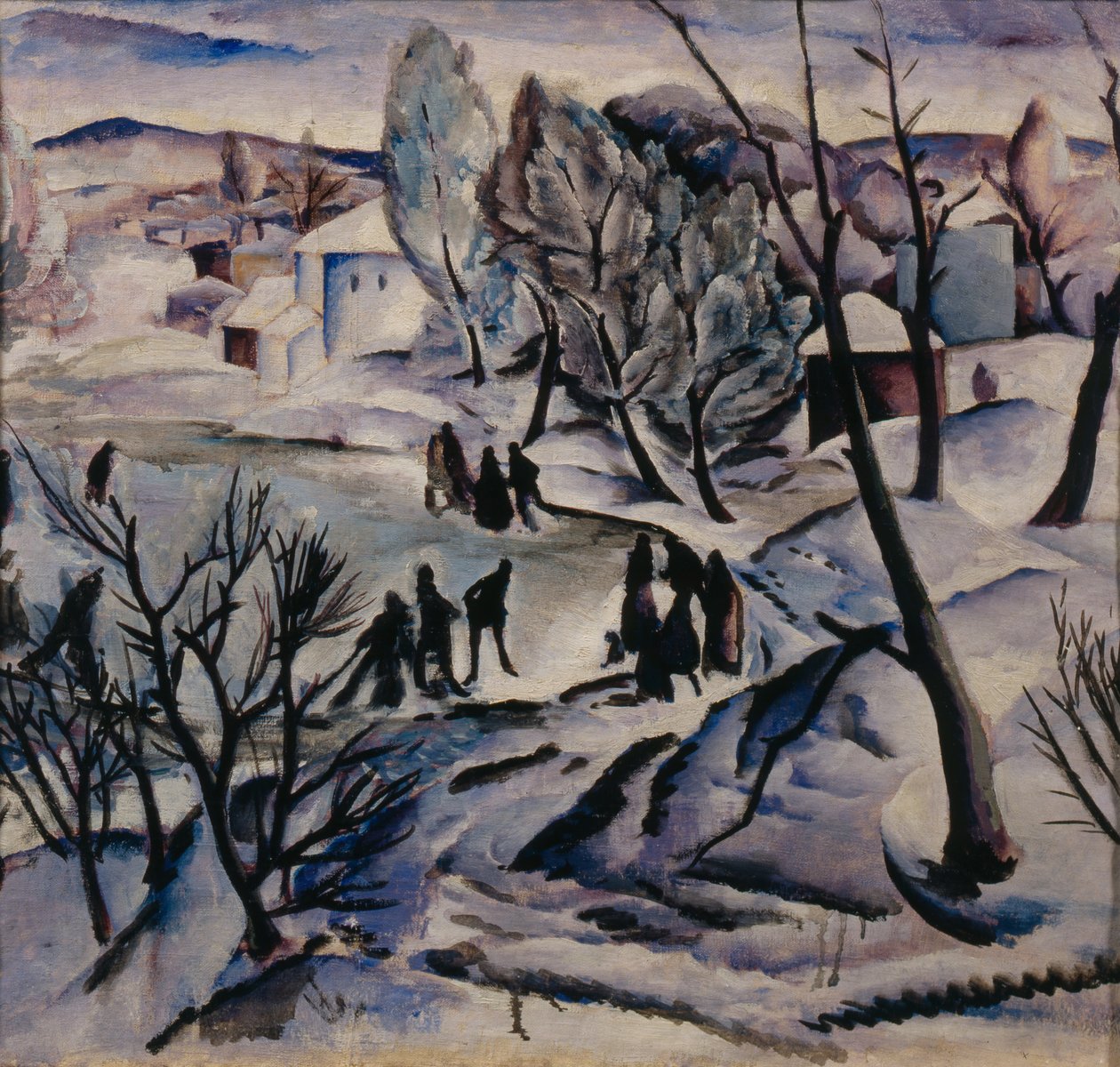 Hivern. Frozen Pond, 1923-1924 finlandès tekijältä Alexei Ilyich Kravchenko