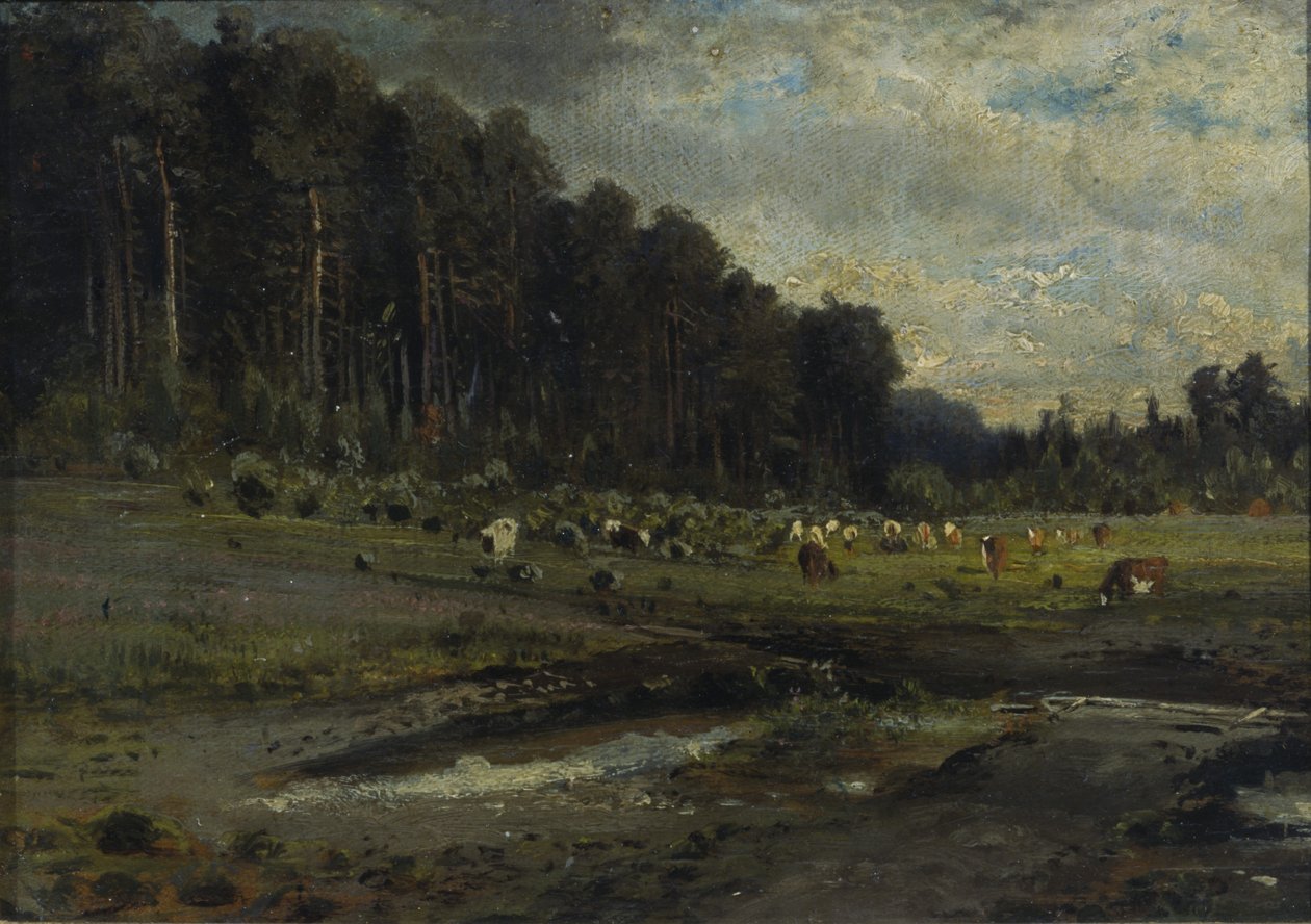 Hirvisaari ja Sokolniki, 1869. tekijältä Alexei Kondratyevich Savrasov
