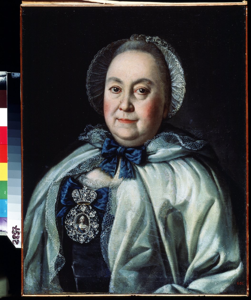 Odottaneen naisen muotokuva, kreivitär Maria A. Rumyantseva (1698-1788) (Muotokuva rouvasta odottamassa kreivitär Maria A. Rumyantseva). Aleksei Petrovitš Antropovin (1698-1788) maalaus. Öljy kankaalle 62,5 x 48 cm tekijältä Alexei Petrovich Antropov