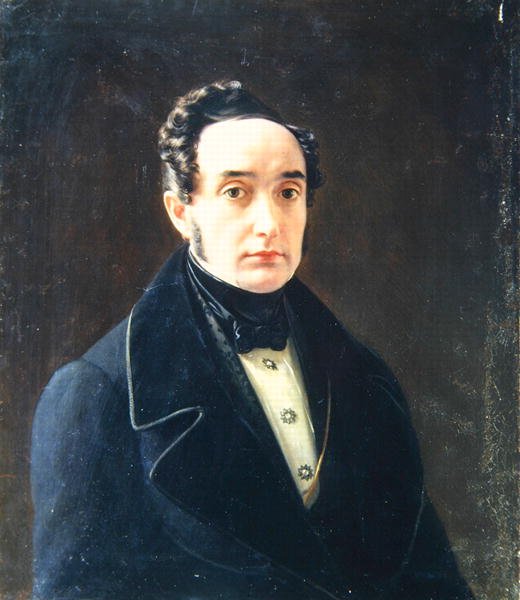 Muotokuva kirjailija Ivan Panajev (1812-62) tekijältä Alexei Vasilievich Tyranov
