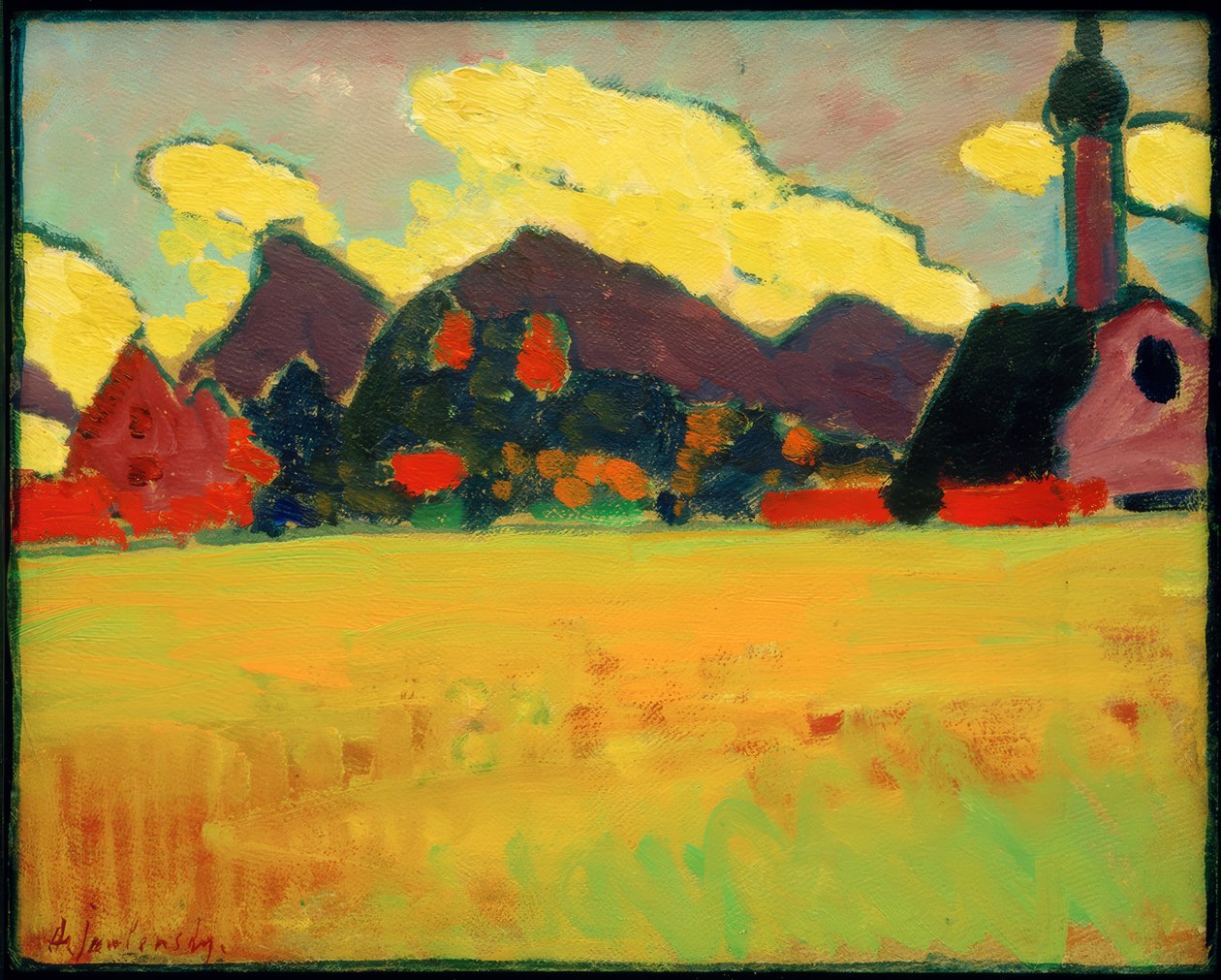 Landschaft bei Murnau tekijältä Alexej von Jawlensky
