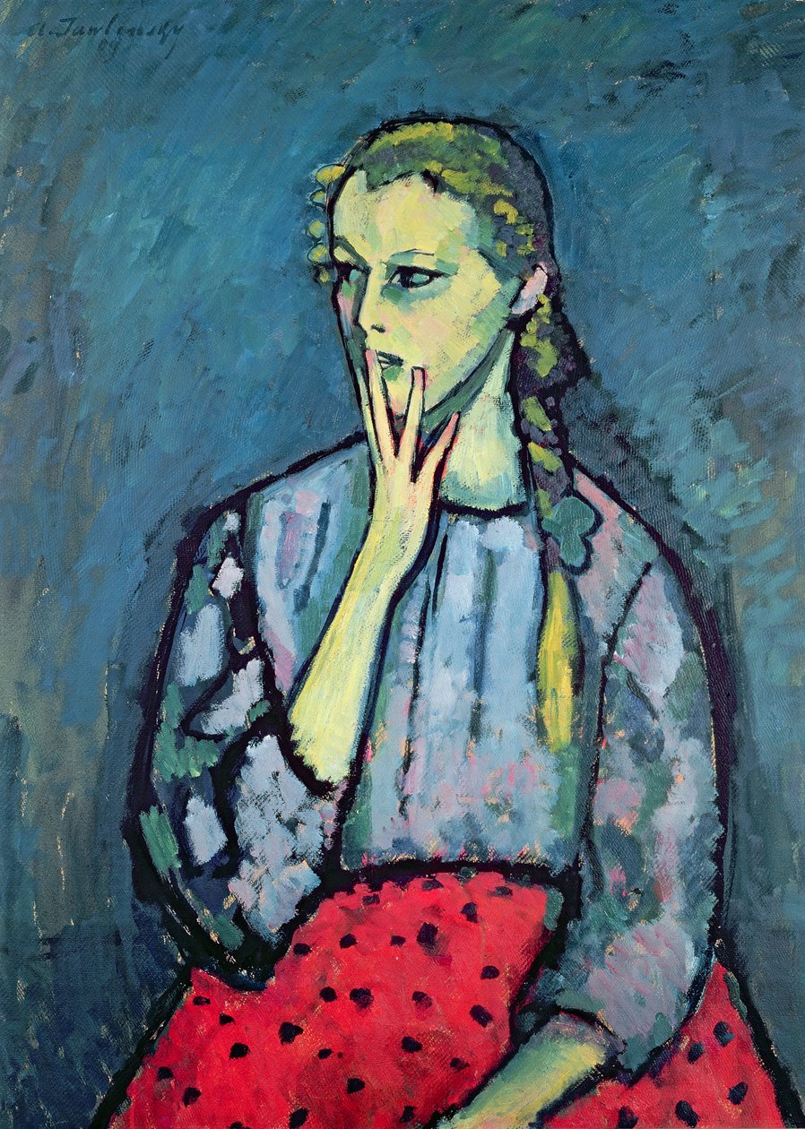 Nuoren tytön muotokuva tekijältä Alexej von Jawlensky