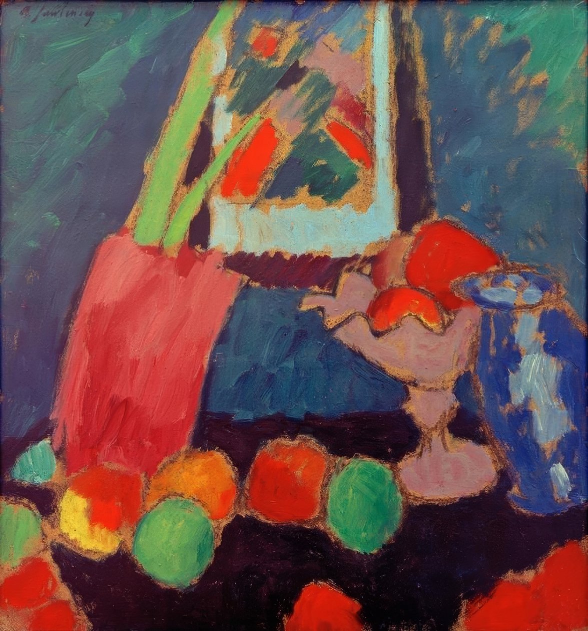 Stilleben mit violetter Schale tekijältä Alexej von Jawlensky
