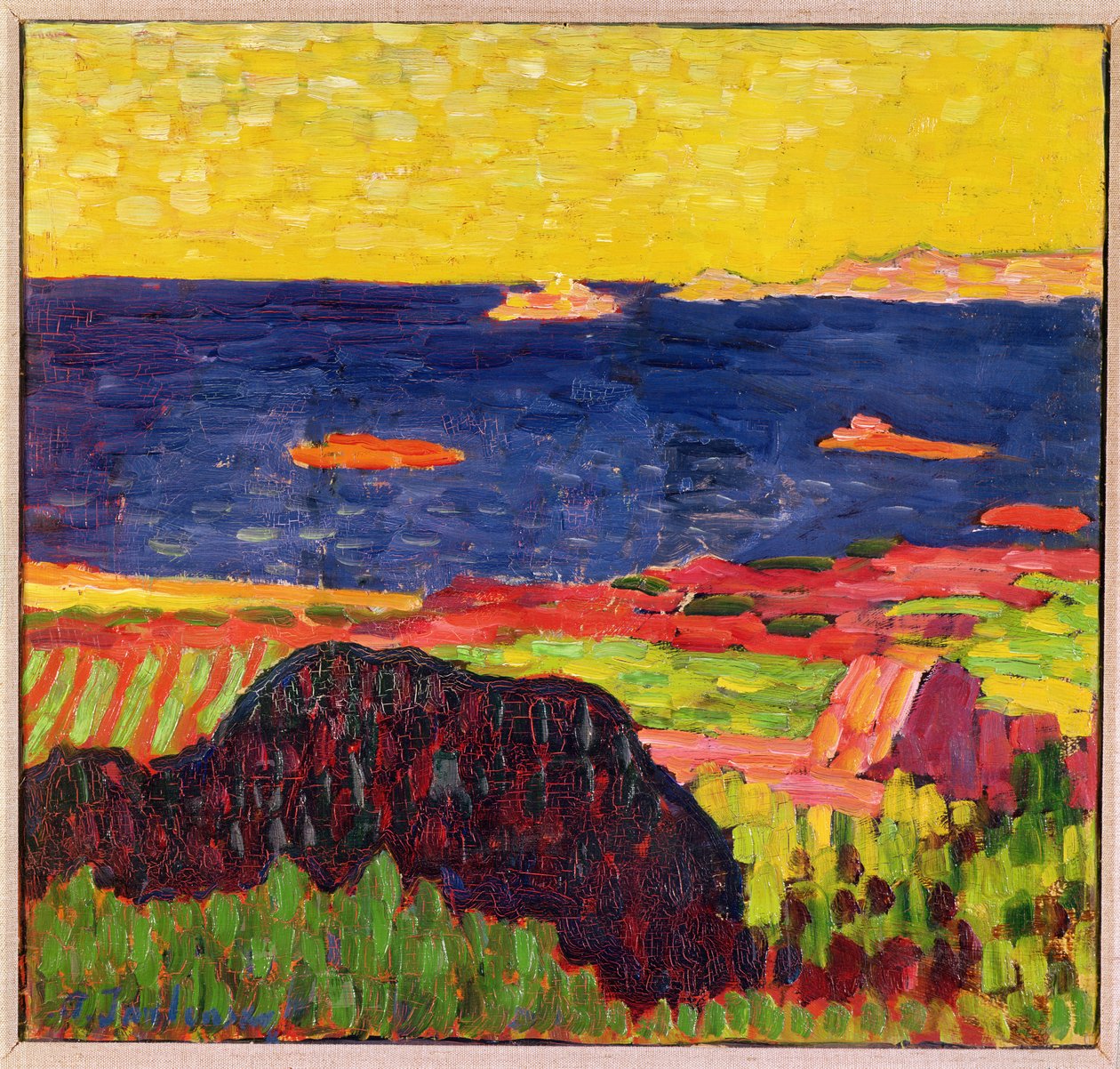 Rannikko Carantecin lähellä. 1905-06 (öljy kortille) tekijältä Alexej von Jawlensky